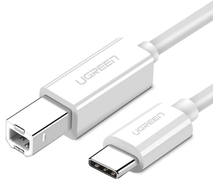 CABLU USB Ugreen pt. imprimanta, &quot;US241&quot; USB Type-C (T) la USB 2.0 Type-B (T), 1.5m, alb, &quot;40417&quot; (timbru verde 0.08 lei) - 6957303844173