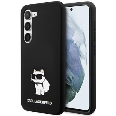 Husa pentru Samsung Galaxy S24 - Karl Lagerfeld Silicone (KLHCS24SSNCHBCK) - Choupette foto