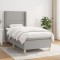 vidaXL Pat box spring cu saltea, gri deschis, 90x200 cm, textil 3131881