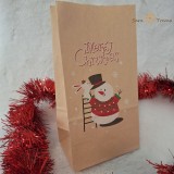 Punga de Craciun Secret Santa , hartie kraft