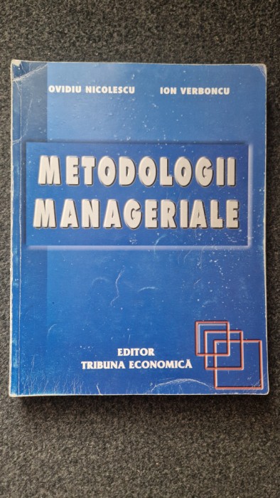 METODOLOGII MANAGERIALE - Nicolescu, Verboncu