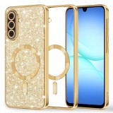Husa premium Samsung Galaxy A17 5G Asteroid GSM Luxury Glitter MagSafe, auriu