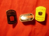 3 Insigne UTB Universal Tractor Bucuresti . L= 2,2cm