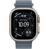 Apple Watch Ultra 3, GPS + Cellular, Carcasa Natural Titanium 49mm, Anchor Blue Ocean Band