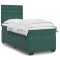 vidaXL Pat continental cu saltea, verde &icirc;nchis, 80x200 cm, catifea 3290777