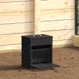 vidaXL Hrănitor cu pedale pentru pui Negru 33 x 42 x 40 cm 874690