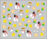 Cumpara ieftin Sticker Nail Art Lila Rossa pentru Craciun, Revelion si Iarna XF371