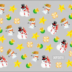 Sticker Nail Art Lila Rossa pentru Craciun, Revelion si Iarna XF371