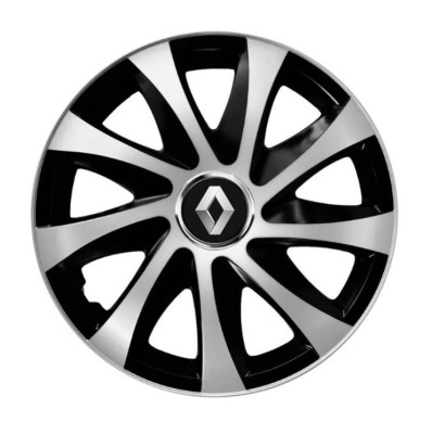 Set 4 capace roti Drift exrta Gri-Negru R16 pentru gama auto Renault foto