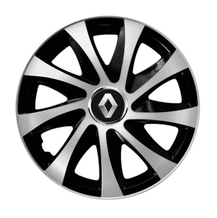 Set 4 capace roti Drift exrta Gri-Negru R16 pentru gama auto Renault