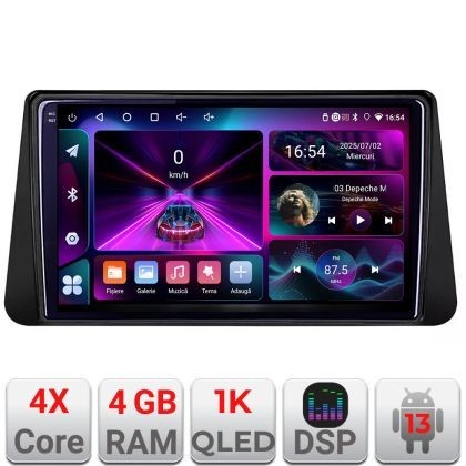 Navigatie Nissan Micra intre anii 2014-2019 Android radio gps internet 4+64 InCell Display 1K Kit-micra+EDT-E209-RK CarStore Technology