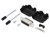 Conector D-Sub 15-Pin Mamă Drept cu Terminal Șurub pe Cablu
