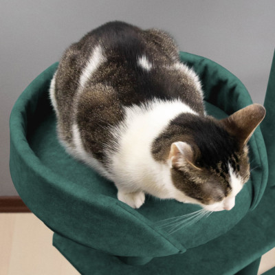 BIG MAU, Verde Smarald, 185 cm, Ansamblu Joaca Pisici, Casuta Pisica, foto