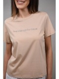 Cumpara ieftin TRICOU SIMPLU MENTANA Bej TALIE UNICA