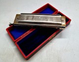 muzicuta M.HOHNER Chromonika II Mundharmonika _ cutia originala, Germania, anii 1960
