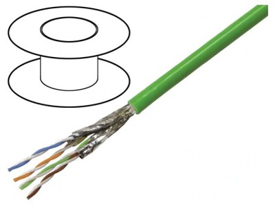 Cablu Ethernet Industrial S/FTP PROFINET Cat6a PVC foto