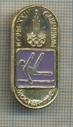 Y 656 INSIGNA- GIMNASTICA - OLIMPIADA MOSCOVA 1980 -URSS -PENTRU COLECTIONARI