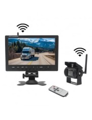 Kit marsarier wireless cu camera si display de 9&amp;Prime; 12V~24V, pentru Camioane, Autocare, Bus-uri foto