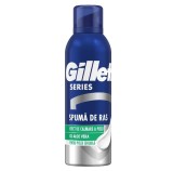 Spuma de Ras Gillette Series Aloe Vera, 200ml - Calmanta, Barbierit Confortabil, Protectie Iritatii