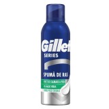 Spuma de ras calmanta Gillette Series cu Aloe Vera, 200 ml