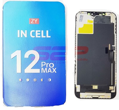 LCD+Touchscreen cu Rama Apple iPhone 12 PRO MAX BLACK ZY INCELL IC detasabil foto