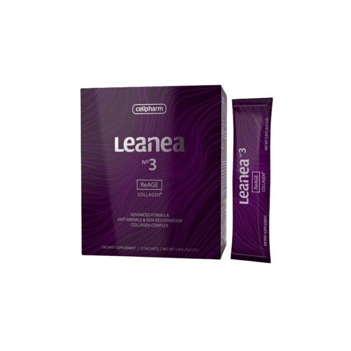 Celipharm LEANEA NO 3 ReAge Collagen+ - Supliment alimentar 15 pliculețe x 5,97 g