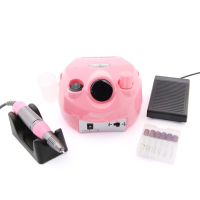 Pilă electrică manichiură și pedichiură BEE NAILS, 202D, cu display, 65w, 45000 rpm, roz foto