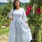 Rochie tradițională albă damă