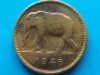 CONGO BELGIAN-2 FRANCS 1946, Africa, Alama