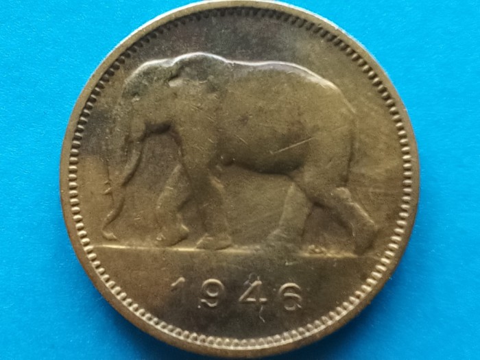 CONGO BELGIAN-2 FRANCS 1946
