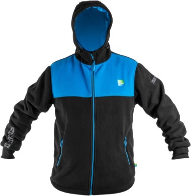 Bluza Preston Windproof Fleece Jacket, Black &amp;amp; Blue, Marimea S foto