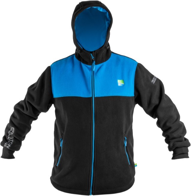 Bluza Preston Windproof Fleece Jacket, Black &amp; Blue, Marimea S