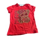 Tricou copil , culoarea rosu , model cu strasuri , marimea 98-104