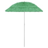 VidaXL Umbrelă de plajă Hawaii, verde, 180 cm