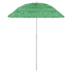 vidaXL Umbrelă de plajă Hawaii, verde, 180 cm