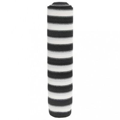 Plasă protecție intimitate antracit/alb 1,2x10 m HDPE 75 g/m&amp;sup2; foto