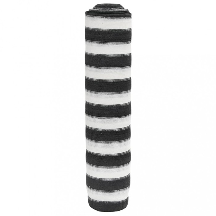 Plasă protecție intimitate antracit/alb 1,2x10 m HDPE 75 g/m&sup2;