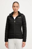 EA7 Emporio Armani geaca femei, culoarea negru, de tranzitie