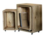 Cumpara ieftin Set 3 rafturi lemn maro 29 x 27,5 x 41, 36 x 29 x 50, 45 x 30 x 60 cm