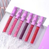 Set de buze, kevin coco, violet girl, 6 lip gloss-uri, 17 x 14.8 x 2.9 cm, roz/rosu/mov