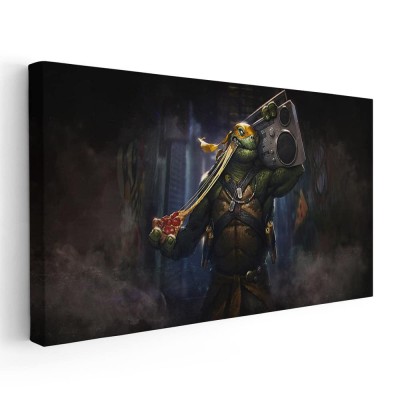 Tablou afis Testoasele Ninja desene animate 2197 Tablou canvas pe panza CU RAMA 30x60 cm foto