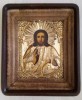 Icoana pe lemn antica, Isus Pantocrator, sec 19, doc aut. exp 30,5x26cm