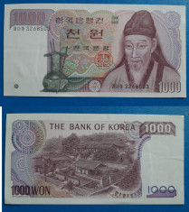 bancnota _ Coreea de Sud _ 1000 won _ ND ( 1983 ) _ UNC foto