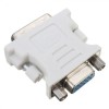 Adaptor DVI-I 24+5 tata la VGA mama, alb