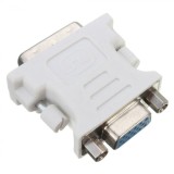 Cumpara ieftin Adaptor DVI-I 24+5 tata la VGA mama, alb