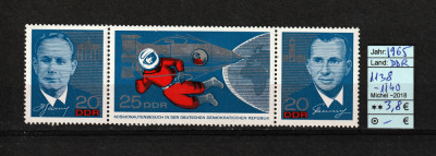 Germania, DDR / RDG, 1965 | Vizita cosmonauţilor &amp;icirc;n Berlin - Cosmos | MNH | aph foto