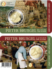 BELGIA 2019 - 2 Euro comemorativ ?450 ani - Pieter Bruegel? BU / coincard/ ND foto