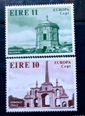 Irlanda 1978 Europa Cept arhitectura serie 2 neștampilat foto