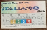 QW29 - Bilet de coletie - sport - fotbal - CM Italia 1990 - Camerun - Romania - 14 iunie 1990 - Bari