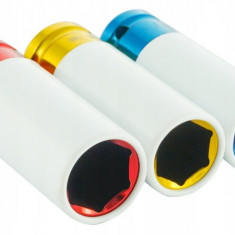 Set 3 tubulare lungi impact jante aliaj cu protectie cauciuc 17 19 21mm (V86100)